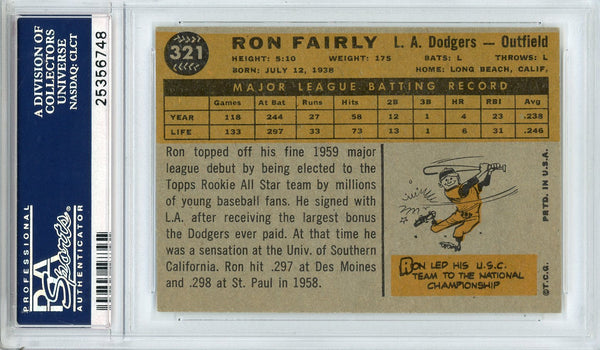 Ron Fairly 1960 Topps Card #321 (PSA EX-MT 6)