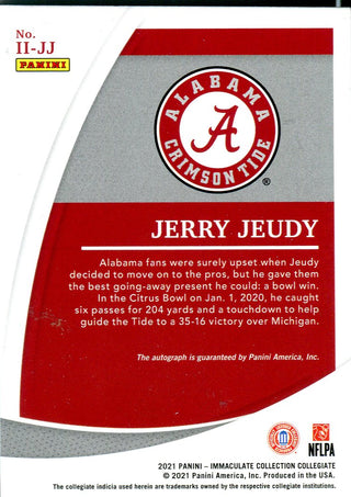 Jerry Jeudy 2021 Panini Immaculate Collegiate Autographed Card 9/25 #II-JJ