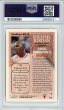 Michael Jordan 1996 Topps Chrome Pro Files Card #PF-3 (PSA NM-MT 8)