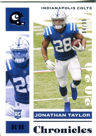 Jonathan Taylor 2020 Panini Chronicles Rookie Card 84/99 #42