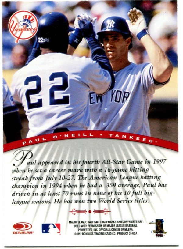 1997 Paul O'Neill Donruss Signature Series Auto