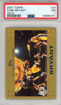 Kobe Bryant 2007 Topps Gold Card #24 (PSA NM 7)