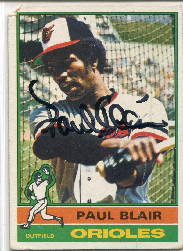 Paul Blair Autographed 1986 Topps Card #473