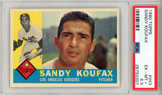 Sandy Koufax 1960 Topps Card #343 (PSA EX-MT + 6.5)