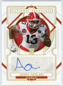 Azeez Ojulari Autographed 2021 Panini National Treasures Collegiate Rookie Card