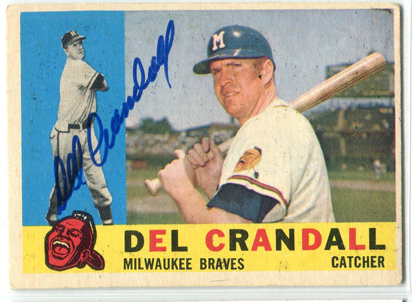 Del Crandall Autographed 1960 Topps Card