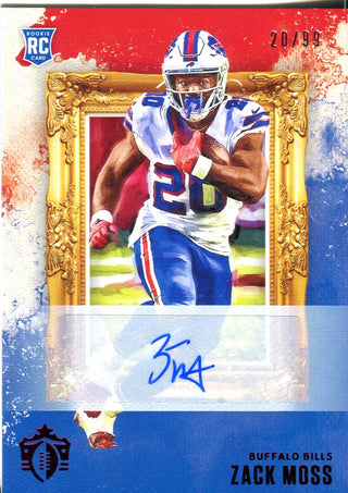Zack Moss 2020 Panini Chronicles Gridiron Kings Autographed Rookie Card 20/99 #GK-27