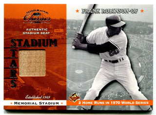 2001 Donruss Classics Frank Robinson with Authentic Stadium Seat Baltimore Orioles #SS-18