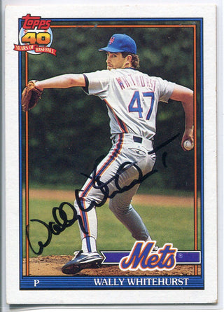 Wally Whitehurst Autographed 1991 Topps Card #557