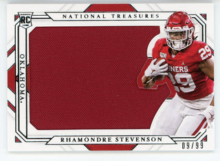 Rhamondre Stevenson 2021 Panini National Treasures Collegiate Jersey Card