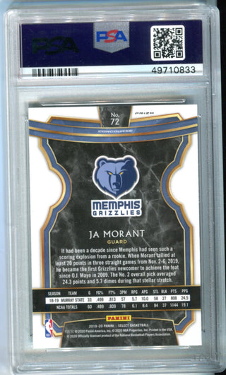 Ja Morant 2019 Scope Prizm Select Rookie (PSA 8 NM-MT)