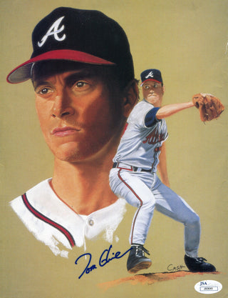 Tom Glavine Autographed Magazine Cover Page (JSA)