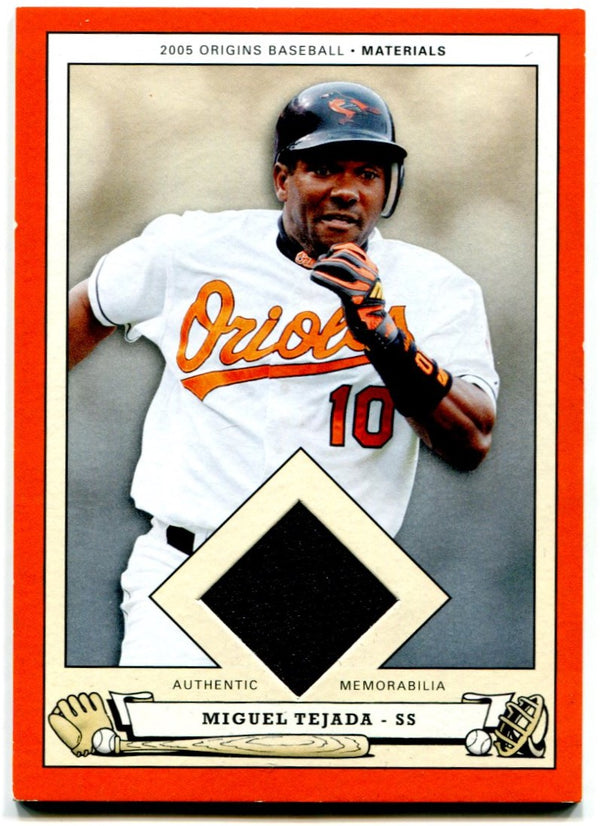 Miguel Tejada 2005 Upper Deck Origins Baseball Game Used Jersey Card