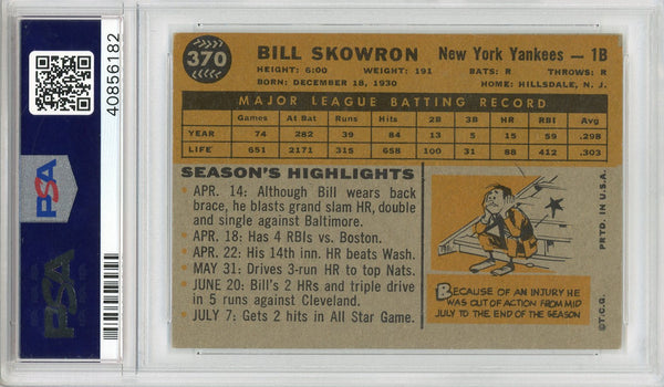 Bill Skowron 1960 Topps Card #370 (PSA EX-MT 6)