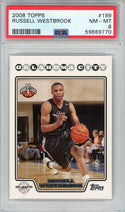 Russell Westbrook 2008 Topps Rookie Card #199 (PSA NM-MT 8)
