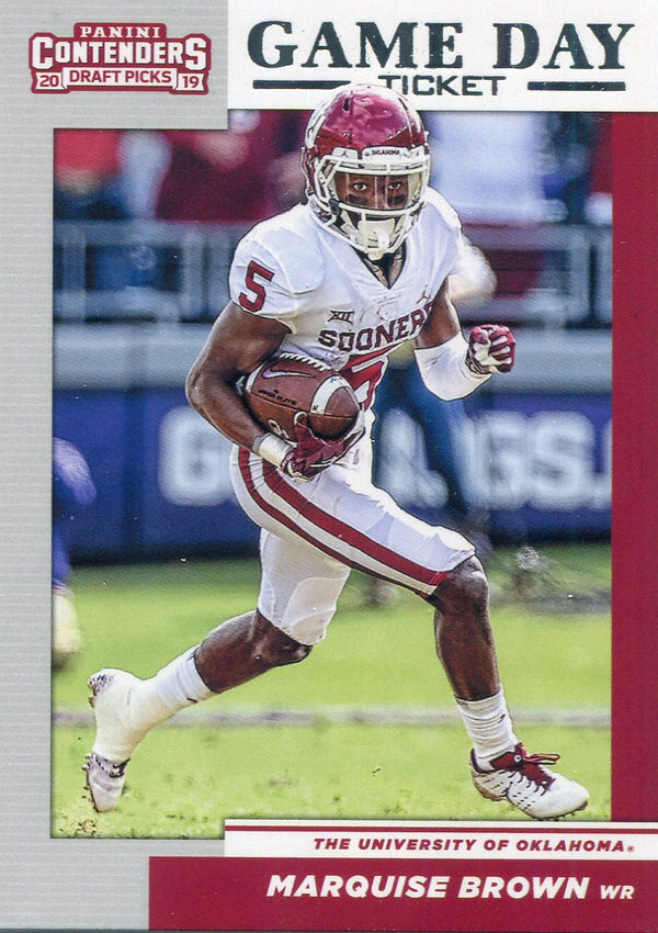 Marquise Brown 2019 Contenders Draft Picks Game Day Ticket Rookie Card