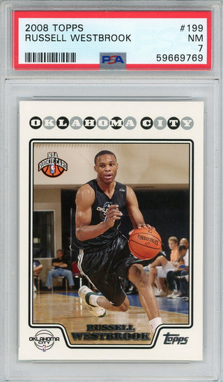 Russell Westbrook 2008 Topps Rookie Card #199 (PSA NM 7)