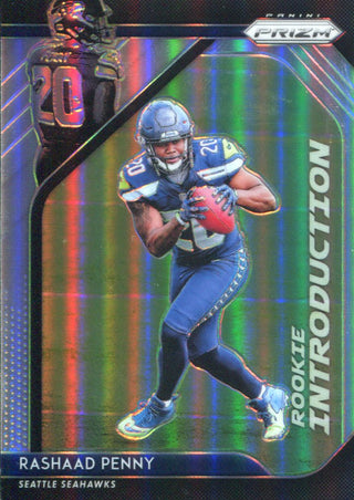 Rashaad Penny 2018 Panini Prizm Silver Refractor Rookie Intro Card