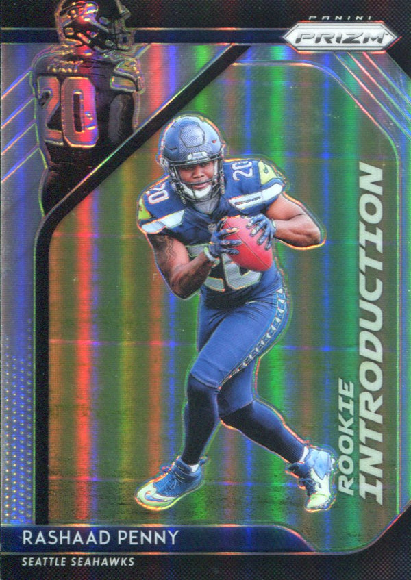 Rashaad Penny 2018 Panini Prizm Silver Refractor Rookie Intro Card
