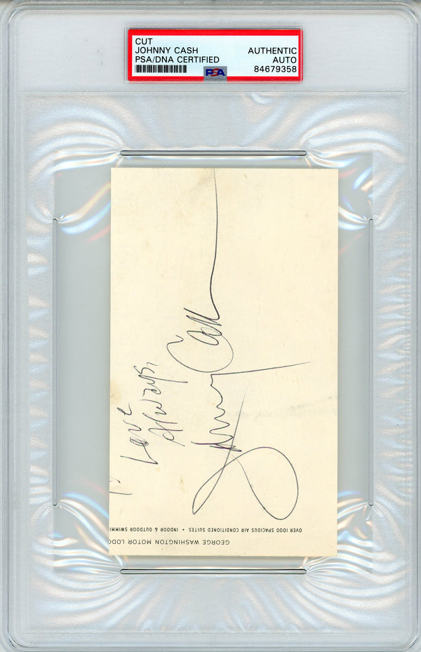 Johnny Cash Autographed Cut (PSA)