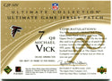 2002 Upper Deck Ultimate Collection Michael Vick Game Jersey Patch 14/25