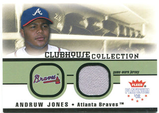 Andruw Jones Fleer Platinum Clubhouse Collection Jersey Card 2002