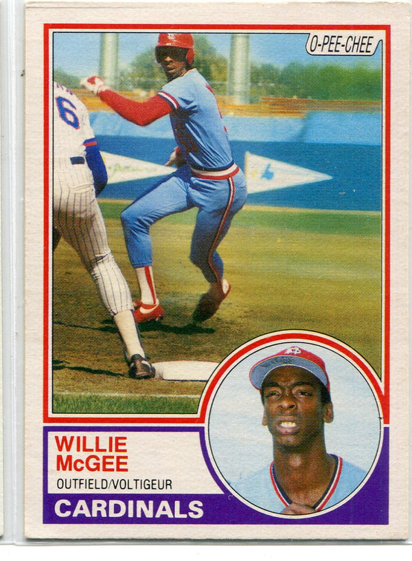 Willie McGee 1983 O-Pee-Chee Rookie Card