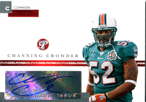 Channing Crowder 2005 Topps Autographed Card 986/1500