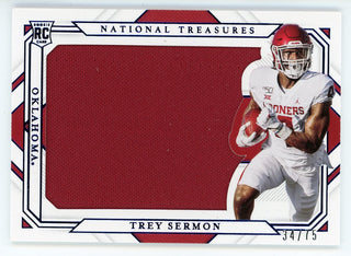 Trey Sermon 2021 Panini National Treasures Collegiate Rookie Jersey Card