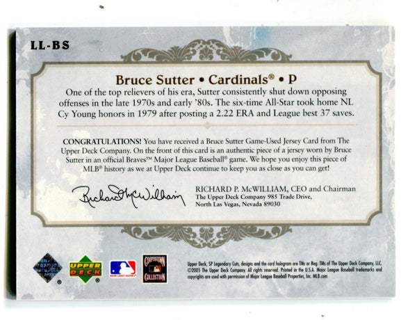 Bruce Sutter Game Worn Signed Jersey St. Louis Cardinals HOF