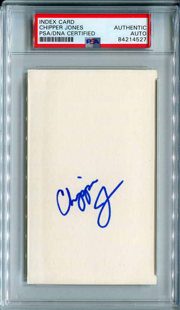 Chipper Jones Autographed 3x5 Index Card (PSA)