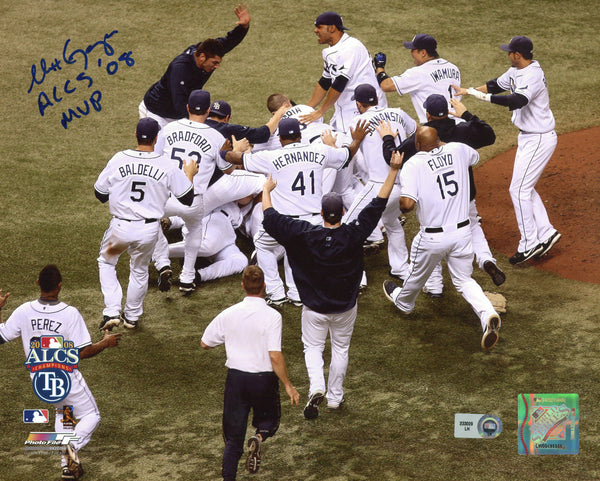 Matt Garza ALCS Celebration Autographed 8x10 Photo MLB Authenticated