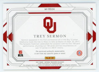 Trey Sermon 2021 Panini National Treasures Collegiate Rookie Jersey Card