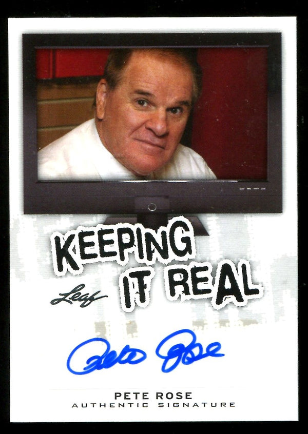 Pete Rose 2013 Leaf Keeping It Real Autographed Card