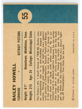 Bailey Howell 1961 Fleer Card #55