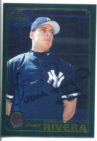 Juan Rivera Autographed 2001 Topps Chrome Card #T189