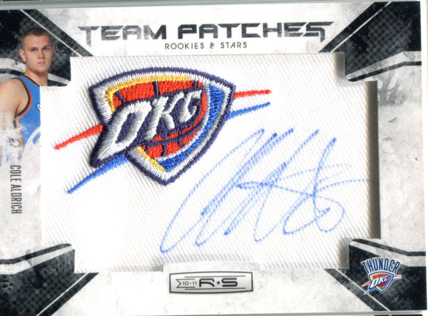 Cole Aldrich 2010 Panini Team Patches Autographed Rookies & Stars Card #327/450