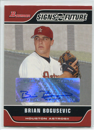 Brian Bogusevic Autographed 2006 Bowman Signs of the Future Card