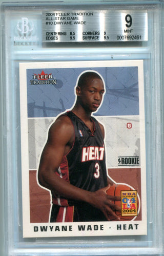 Dwyane Wade 2003-04 Fleer Tradition All-Star Game #10 BGS Mint 9 Card