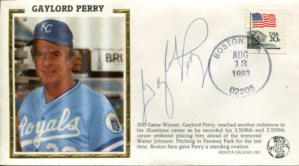 Gaylord Perry Autographed 1983 First Day Cover