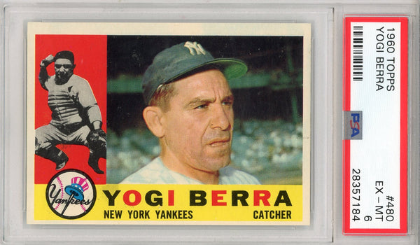 Yogi Berra 1960 Topps Card #480 (PSA EX-MT 6)