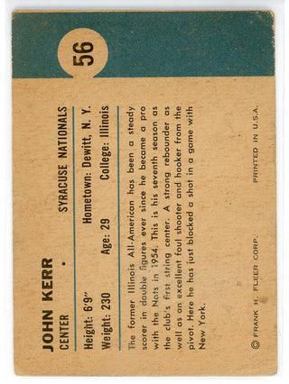 John Kerr 1961 Fleer Card #56