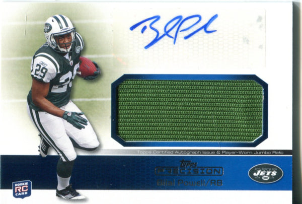 Bilal Powell 2011 Topps Precision Rookie Patch Autographed Card