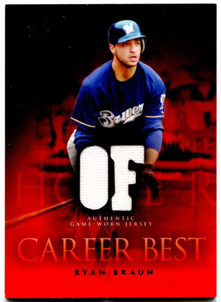 2009 Ryan Braun Upper Deck Career Best Authentic Jersey Card