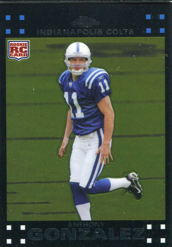 Anthony Gonzalez Unsigned 2007 Topps Chrome Rookie Card