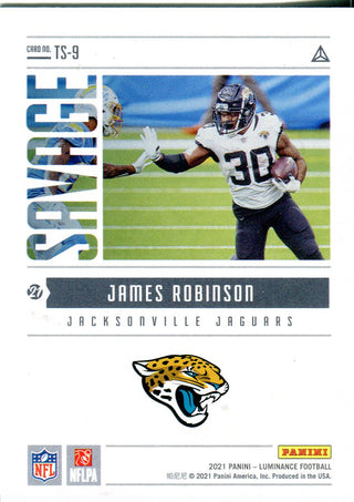 James Robinson 2021 Panini Luminance Savage Card 3/10 #TS-9