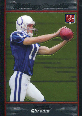 Anthony Gonzalez Unsigned 2007 Bowman Chrome Rookie Card