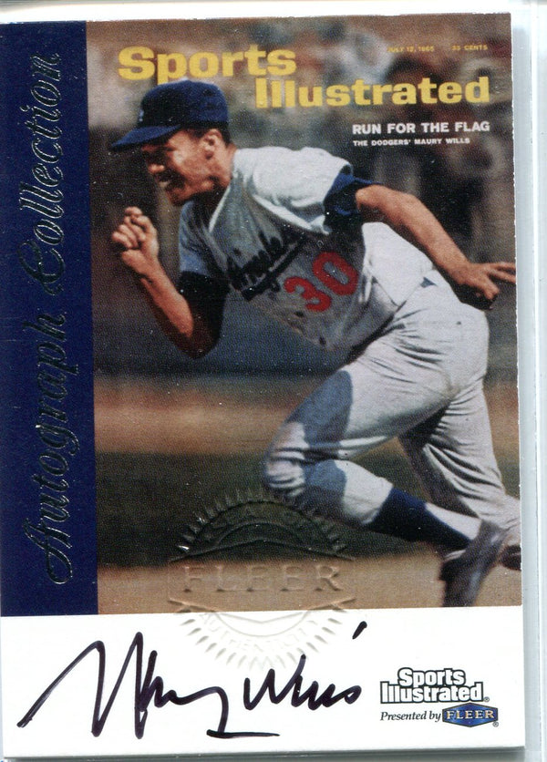 Maury Wills 1999 Fleer Autograph Collection Sports Illustrated Card