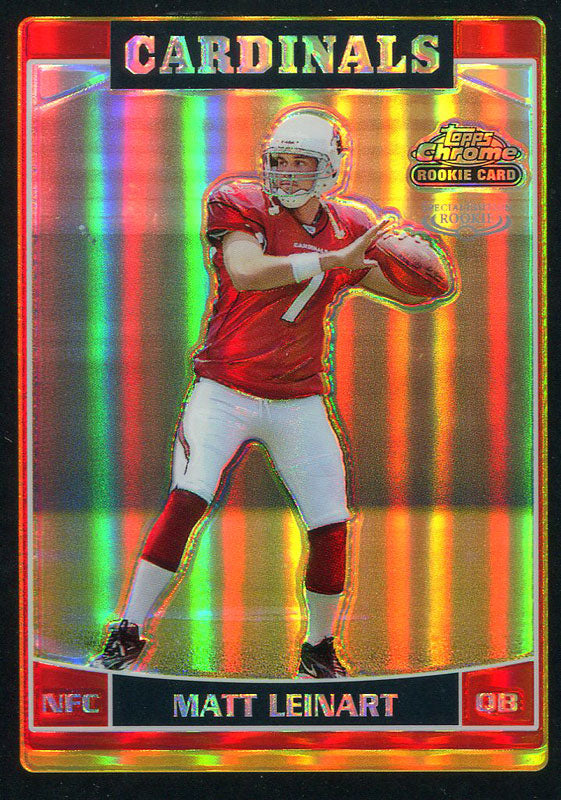 Matt Leinart Unsigned 2006 Topps Chrome Special Edition Refractor Rookie Card