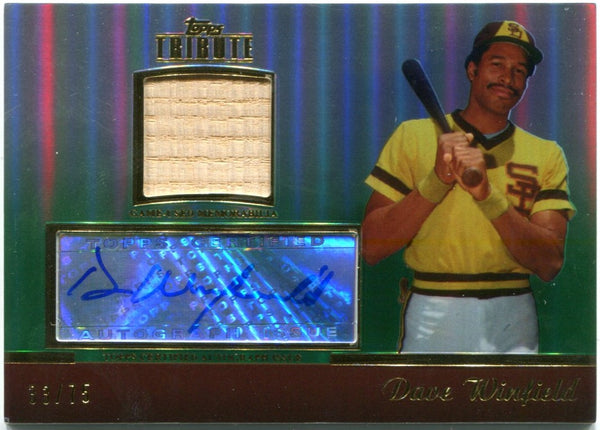 2011 Topps Tribute Dave Winfield Auto Bat Card 33/75